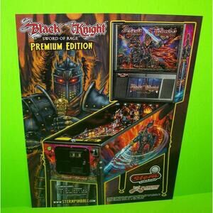Black Knight Sword Of Rage Premium Edition Pinball FLYER Original Game Promo